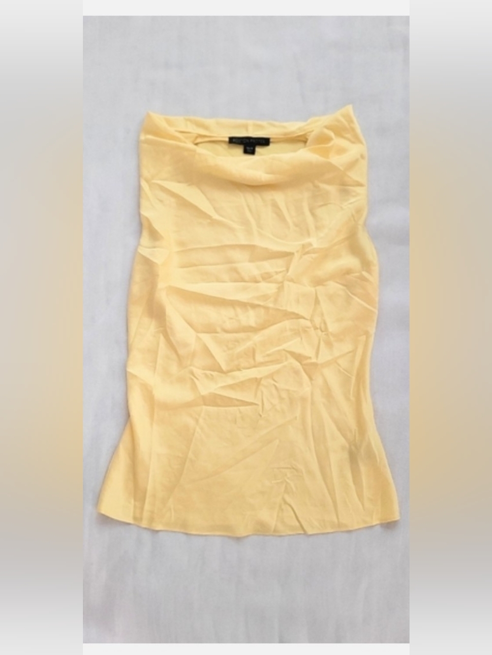NWOT! Boston Proper Butter Yellow Women's Sleeveless Crinkled Resort Top XS